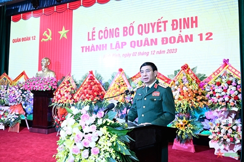 Phát biểu của Đại tướng Phan Văn Giang tại Lễ công bố Quyết định thành lập Quân đoàn 12